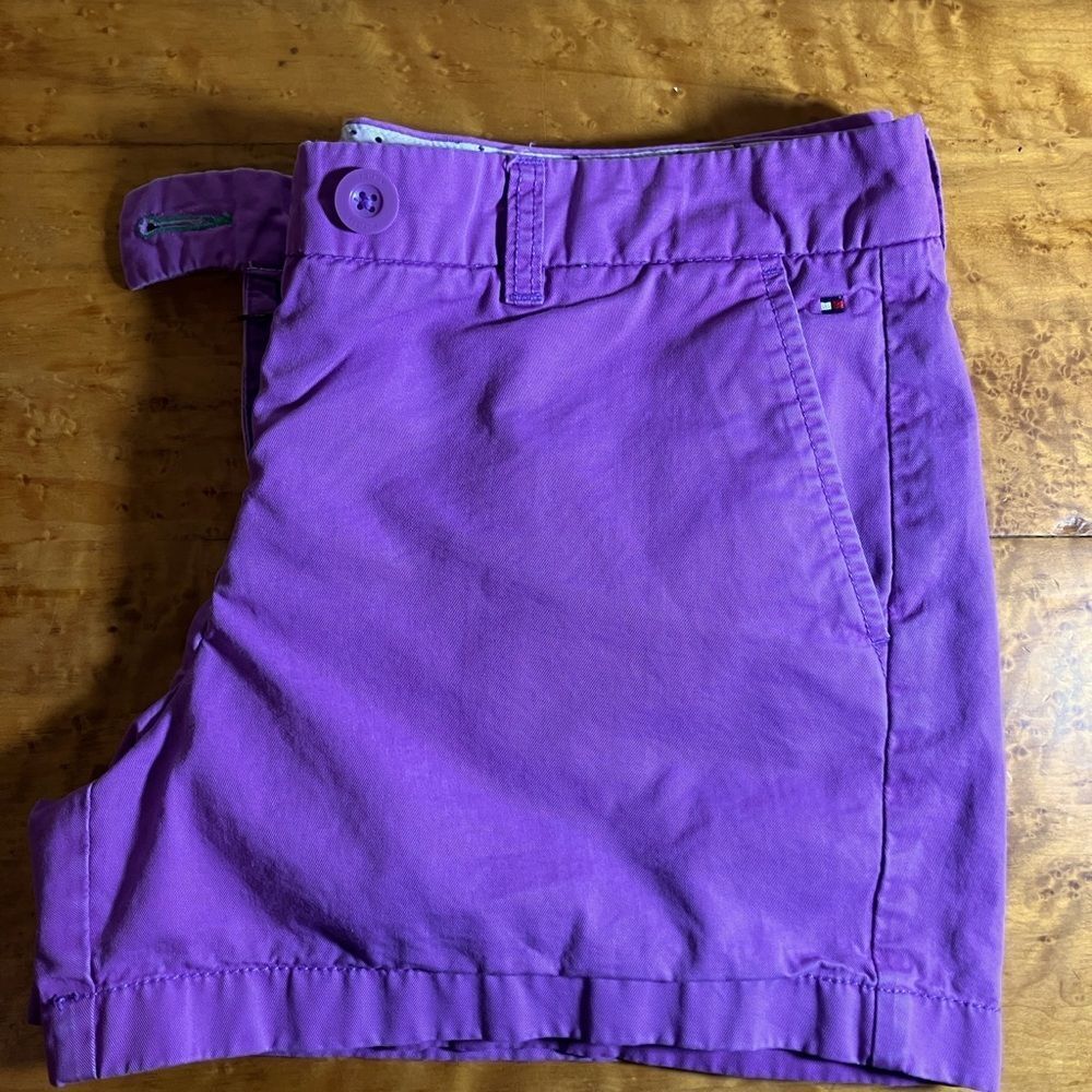 Tommy Hilfiger, purple shorts, excellent condition, 3 inch seam, size 12